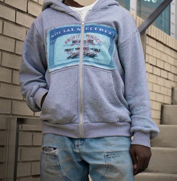 Grey Ssn Trench Hoodie